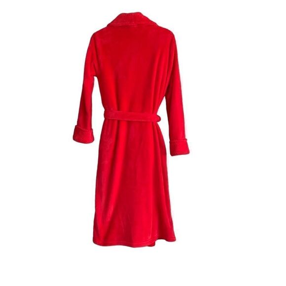 Secret Treasures Winter White Red Cardinal Print Night Gown & Red Robe Sz Medium - Picture 3 of 15